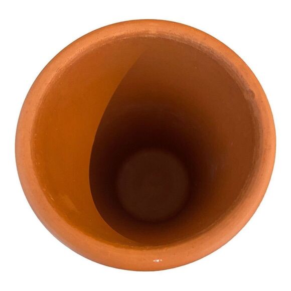 Vtg Italy Utensil Holder Wine Cooler Hand Painted Terracotta Floral Fruit 9.25" - Picture 6 of 9